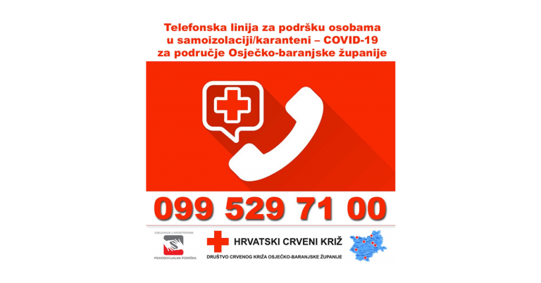 Telefonska linija za podršku osobama u samoizolaciji i karanteni
